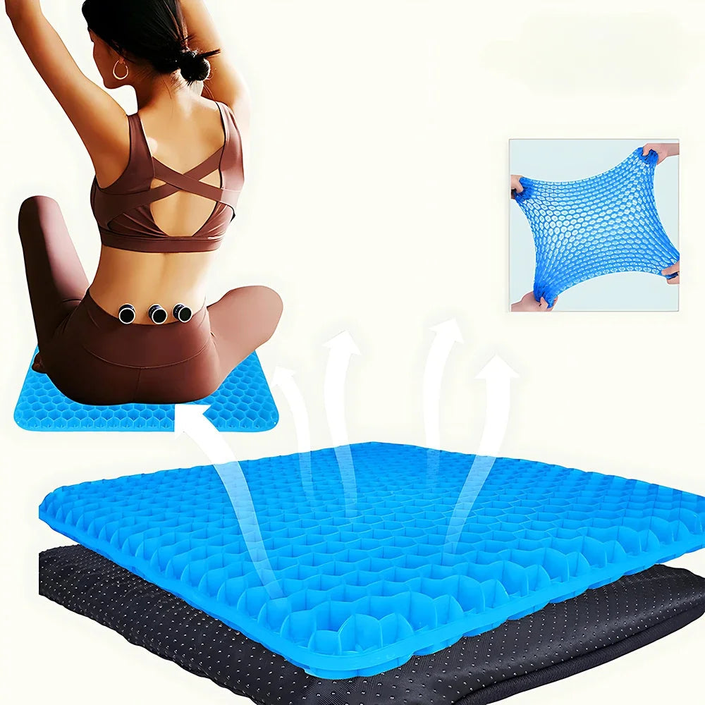 3D DOUBLE LAYER BREATHABLE COOLING PAD HONEYCOMB CAR SEAT CUSHION